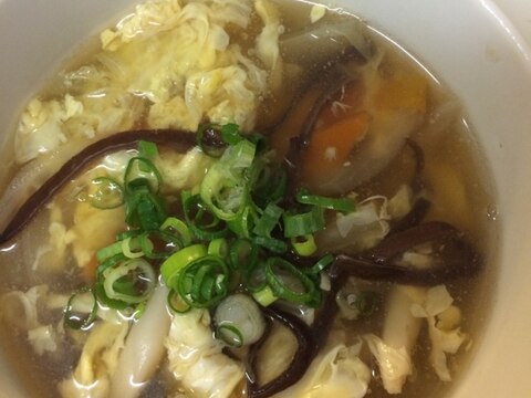 コリコリ食感が美味しい☆キクラゲ入り中華スープ
